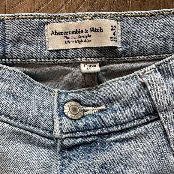 Abercrombie & Fitch 90’s Straight Ultra High Rise Curve Jeans size 4 / 27 - Picture 9 of 14